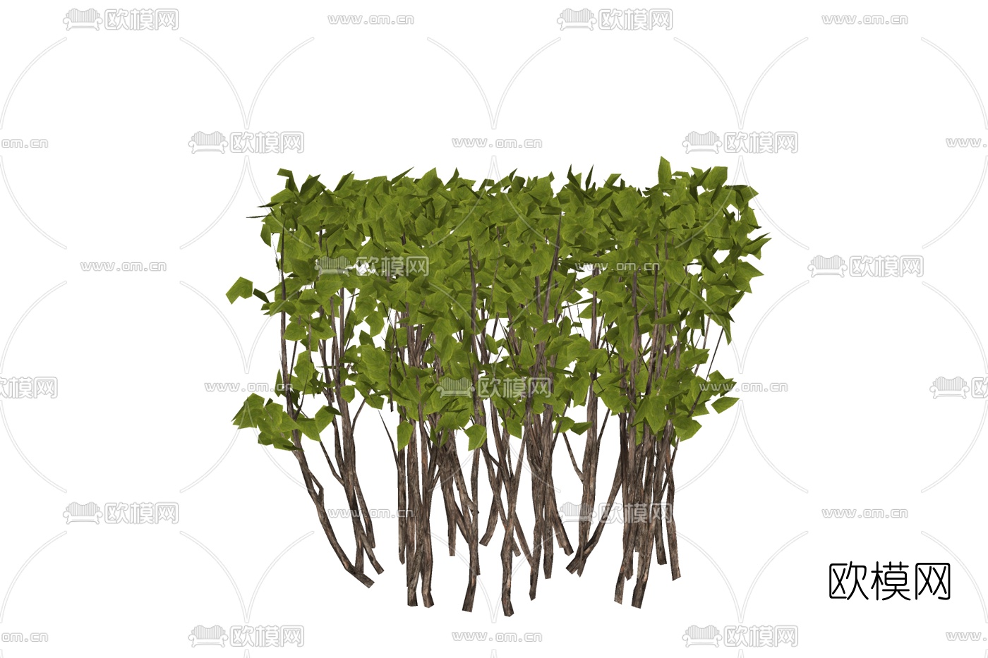 现代灌木丛免费su模型下载