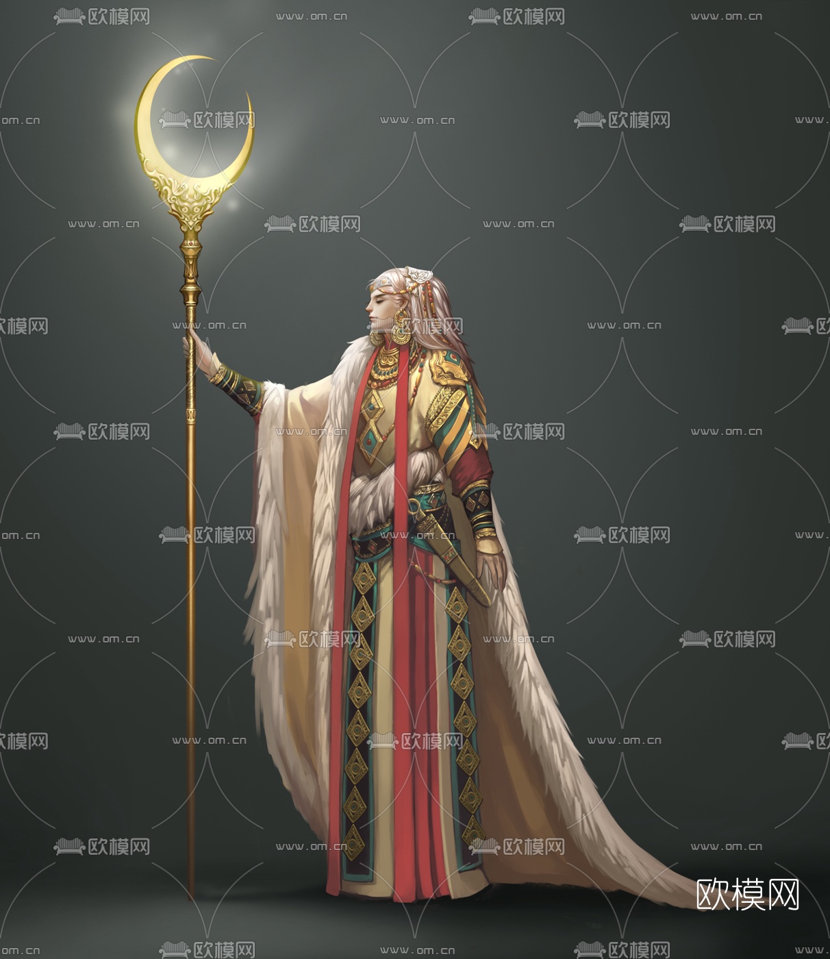 现代女皇游戏角色3d模型