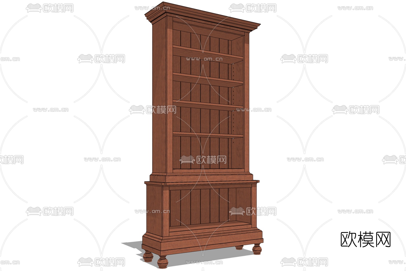 欧式实木装饰柜免费su模型下载
