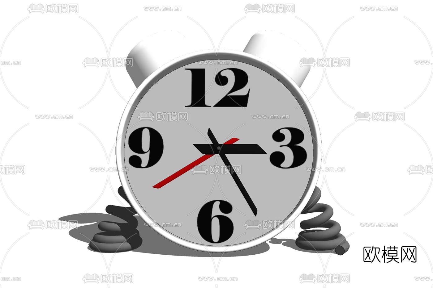 现代圆形摆钟免费su模型下载