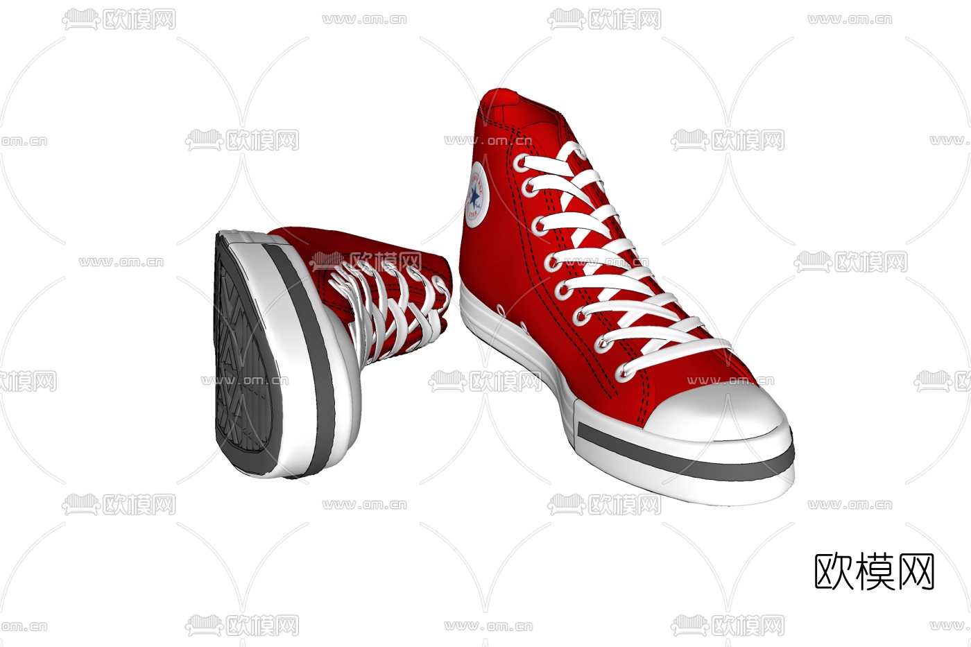 现代鞋子免费su模型下载