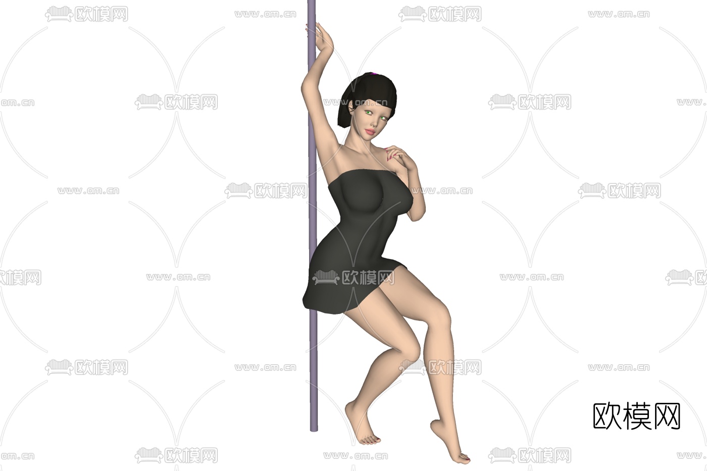 现代瑜伽女人免费su模型下载