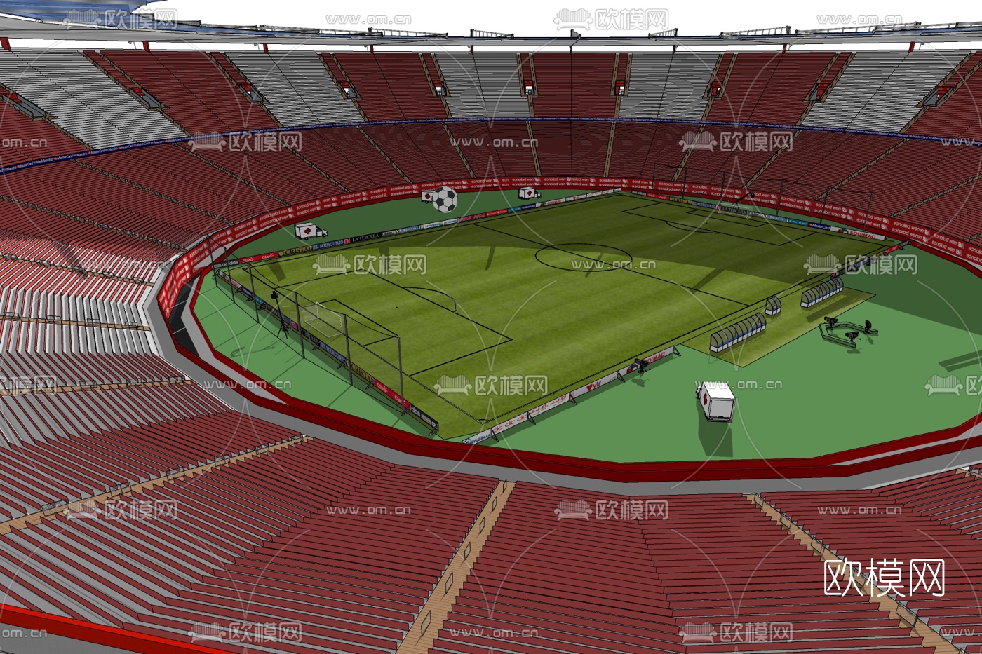 现代体育馆免费su模型下载