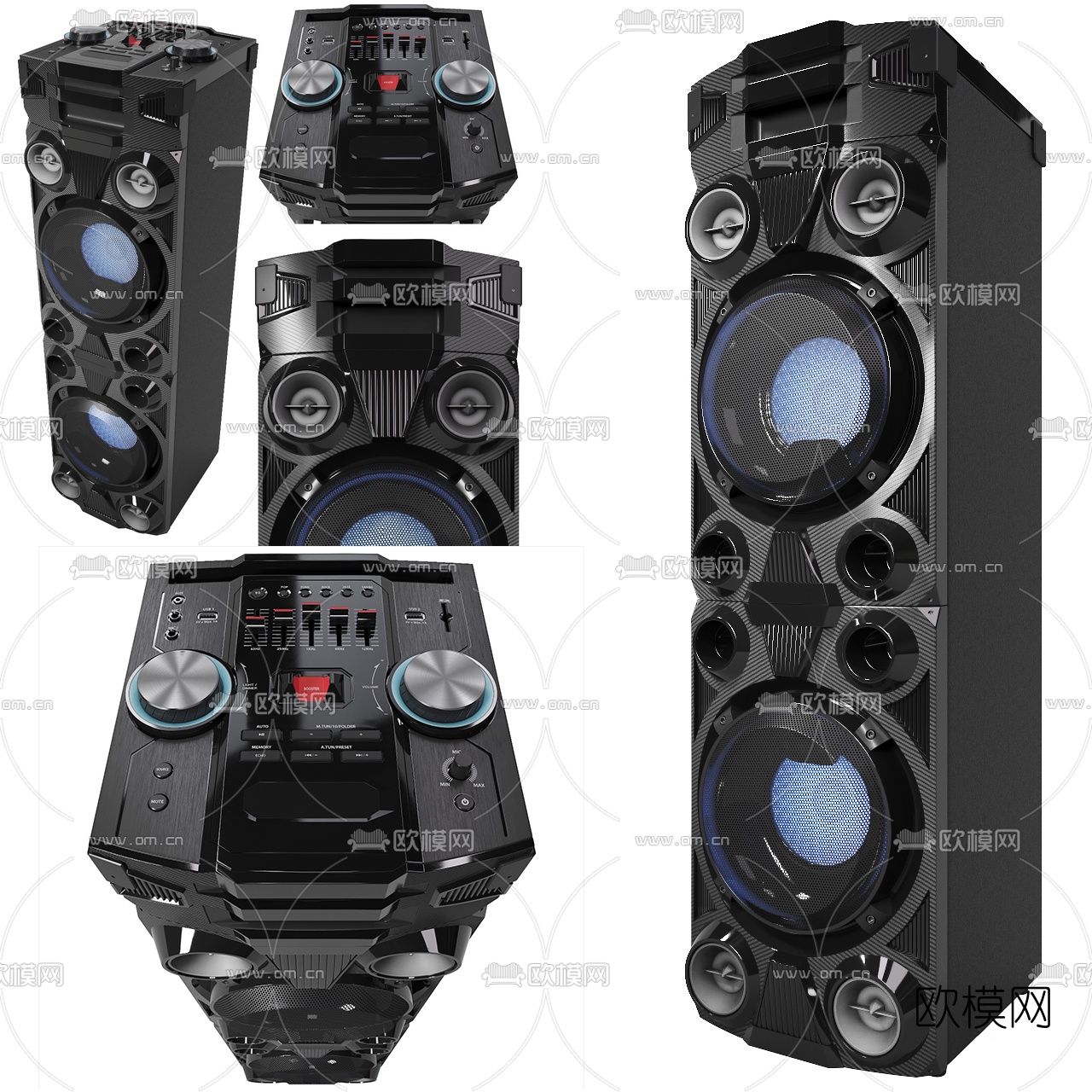 现代音响扬声器3d模型