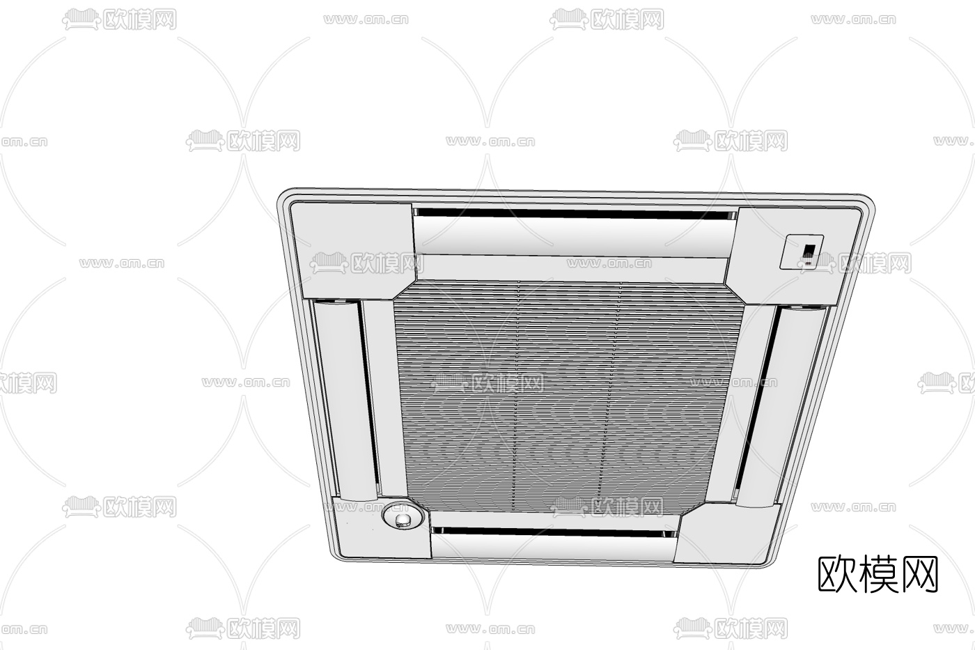 现代中央空调免费su模型下载