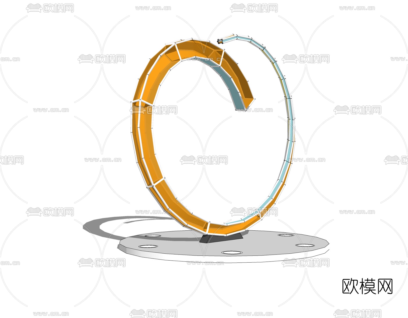 现代雕塑小品免费su模型下载