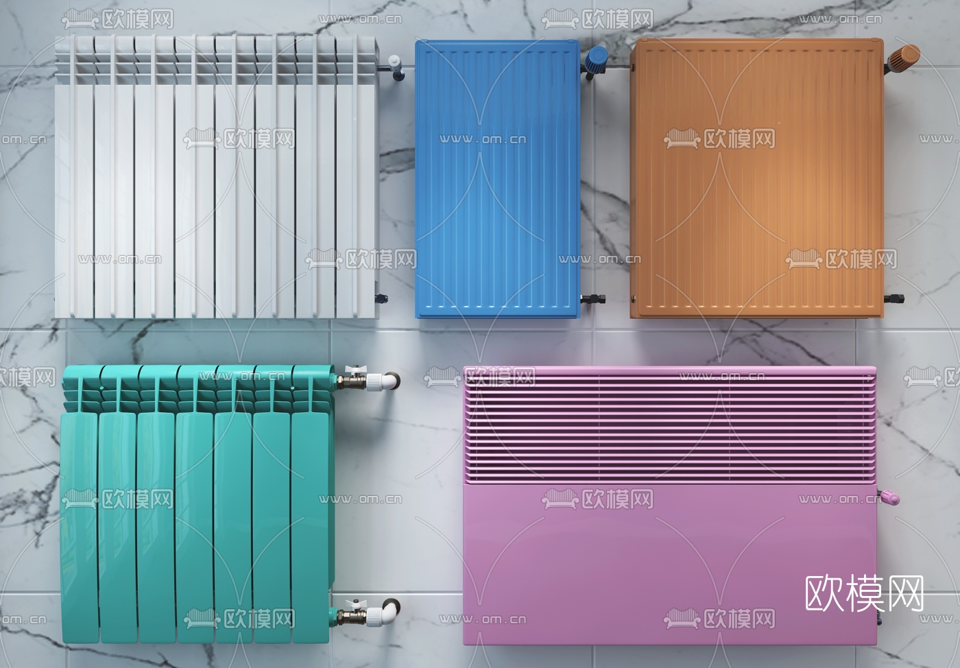 北欧暖气片取暖设备3d模型下载（渲染图1）