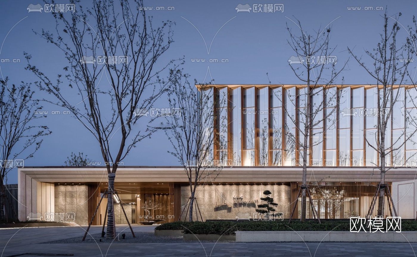 现代展示中心su模型下载（渲染图6）