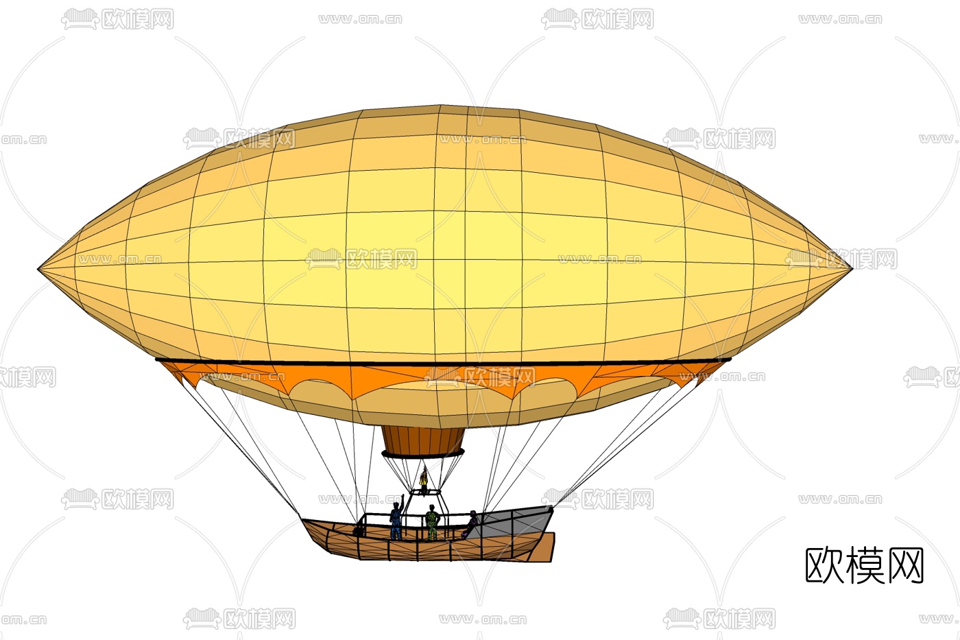 北欧浮空艇免费su模型下载