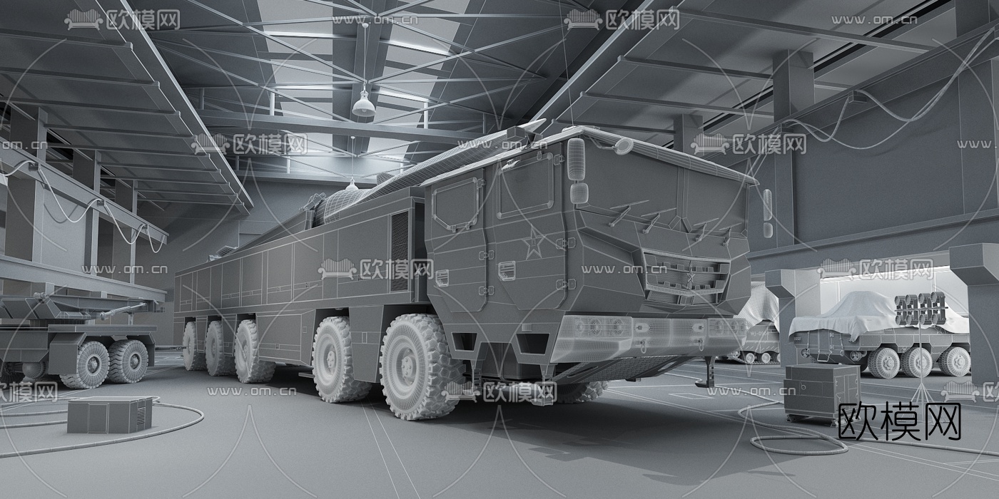 工业风军用装甲车3d模型