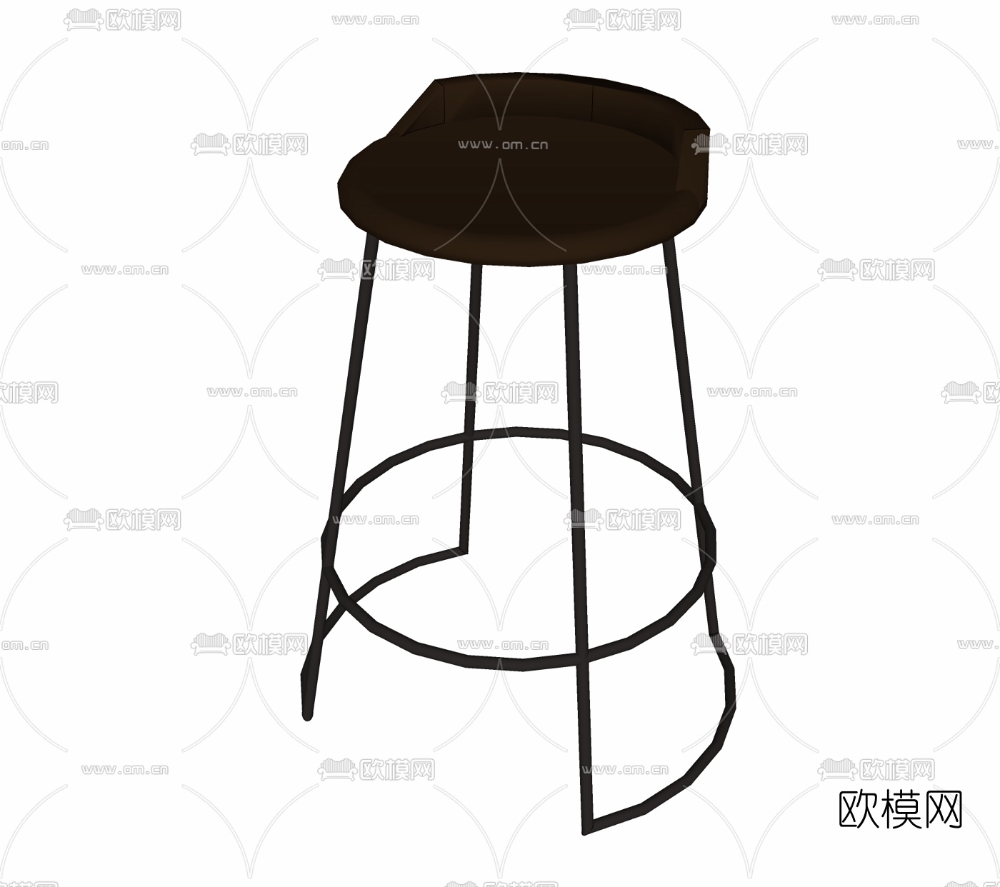 现代吧椅免费su模型下载