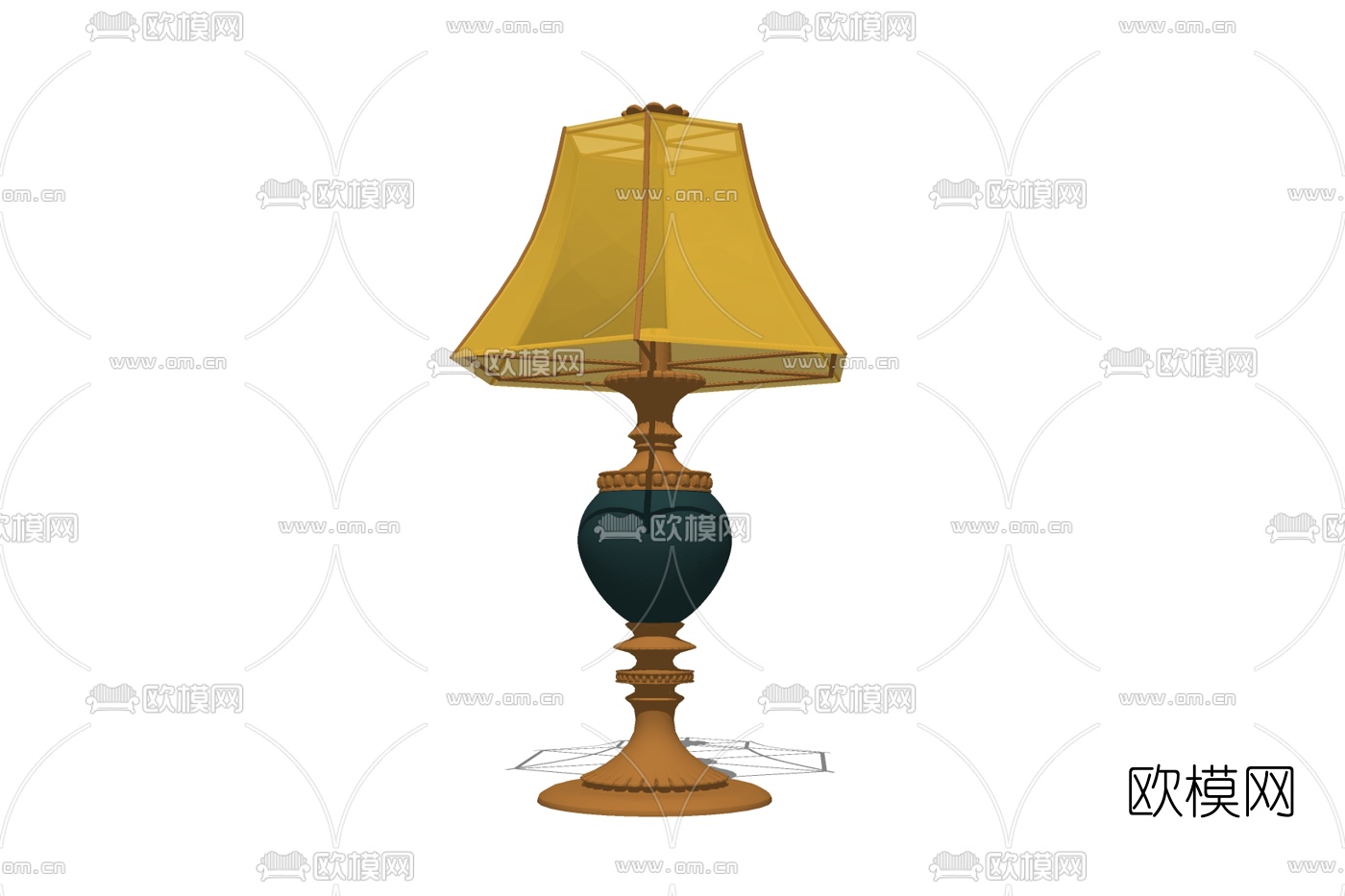 东南亚陶瓷台灯免费su模型下载