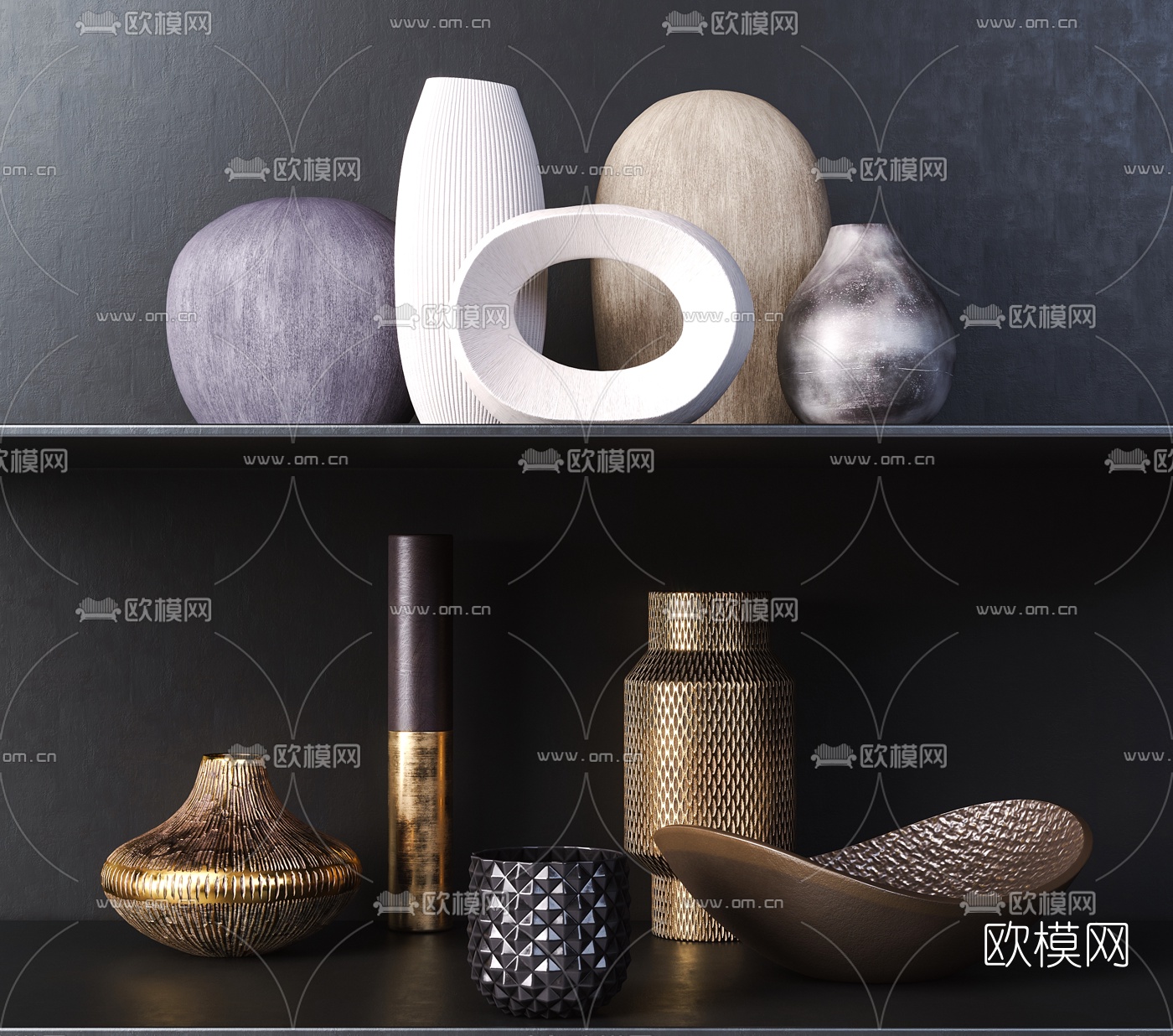 现代艺术陈设品摆件3d模型