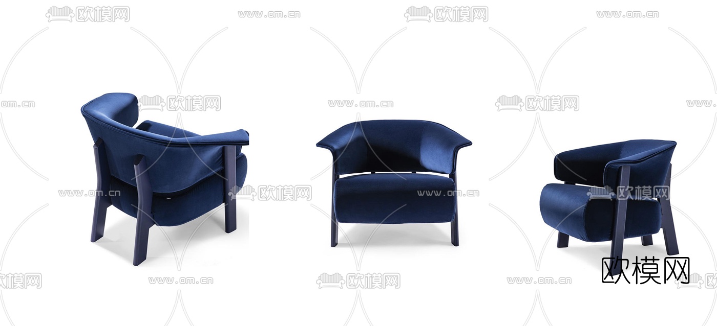 Cassina 布艺休闲椅3d模型下载