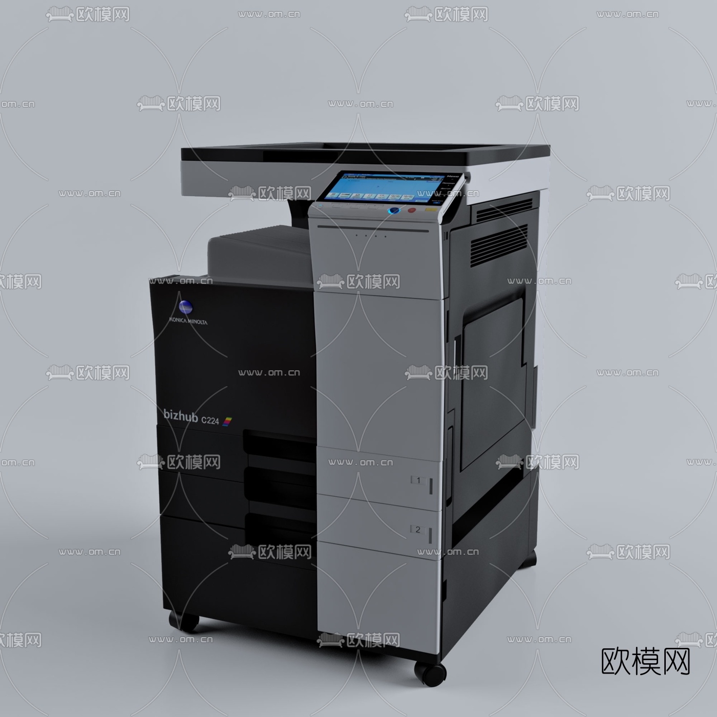 现代打印机复印机3d模型