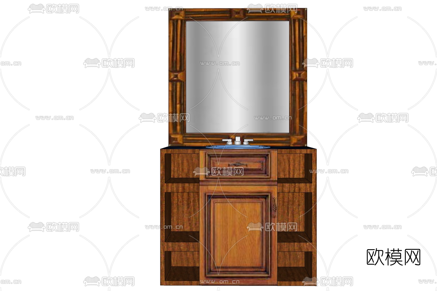 欧式洗手台盆免费su模型下载