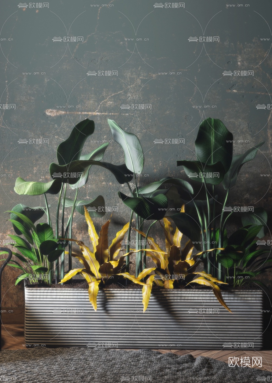 现代布艺懒人沙发组合3d模型下载（渲染图4）