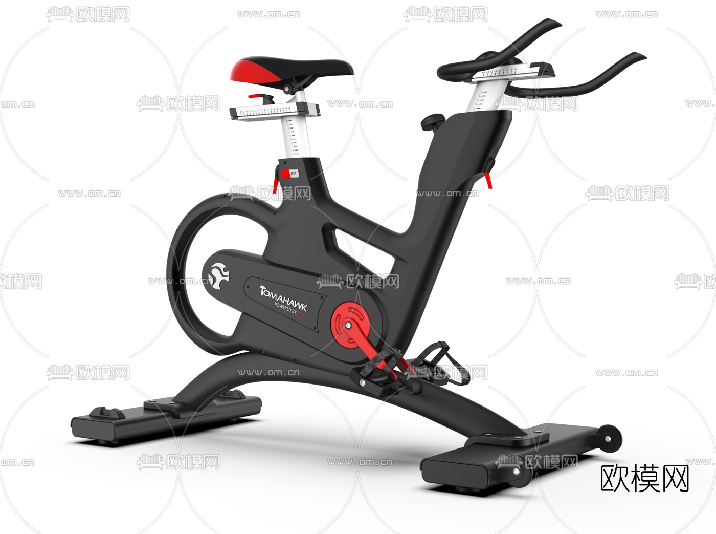 现代动感单车健身器材3d模型下载