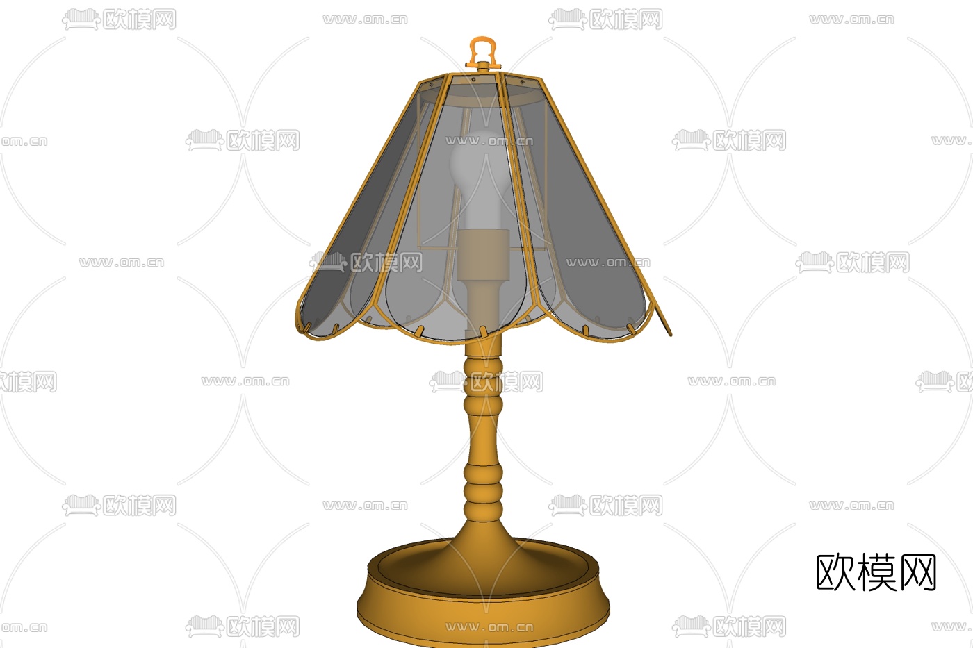 欧式金属台灯免费su模型下载