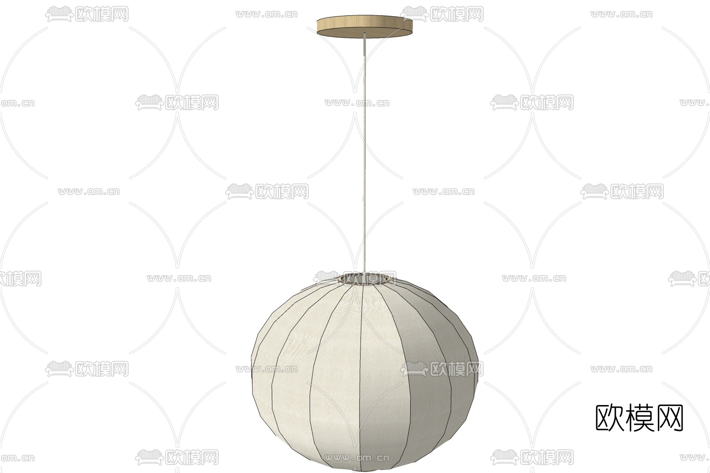 现代圆形吊灯免费su模型下载