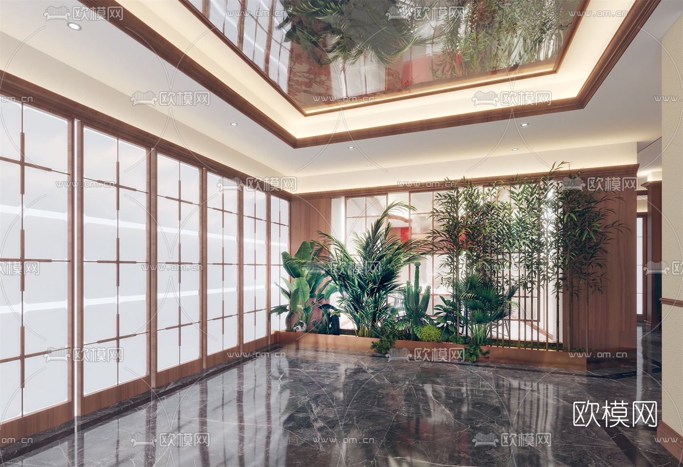 中式中餐厅3d模型下载（渲染图4）