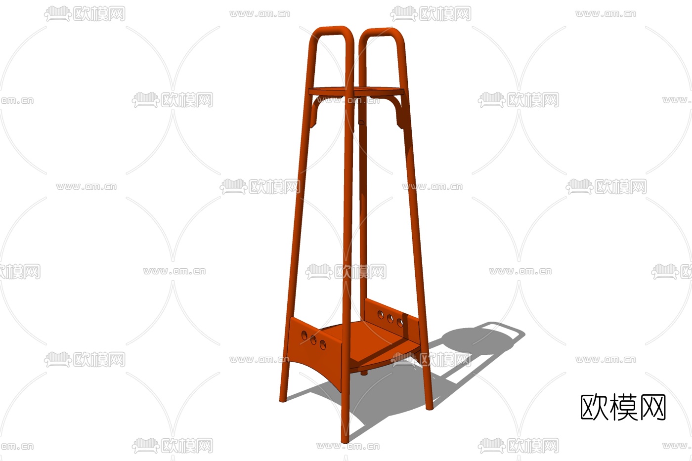 现代置物架免费su模型下载