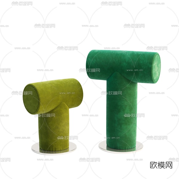 现代T形凳子3d模型下载