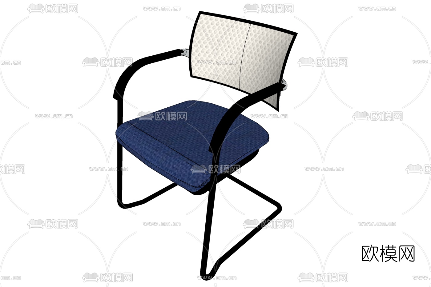 现代休闲椅免费su模型下载