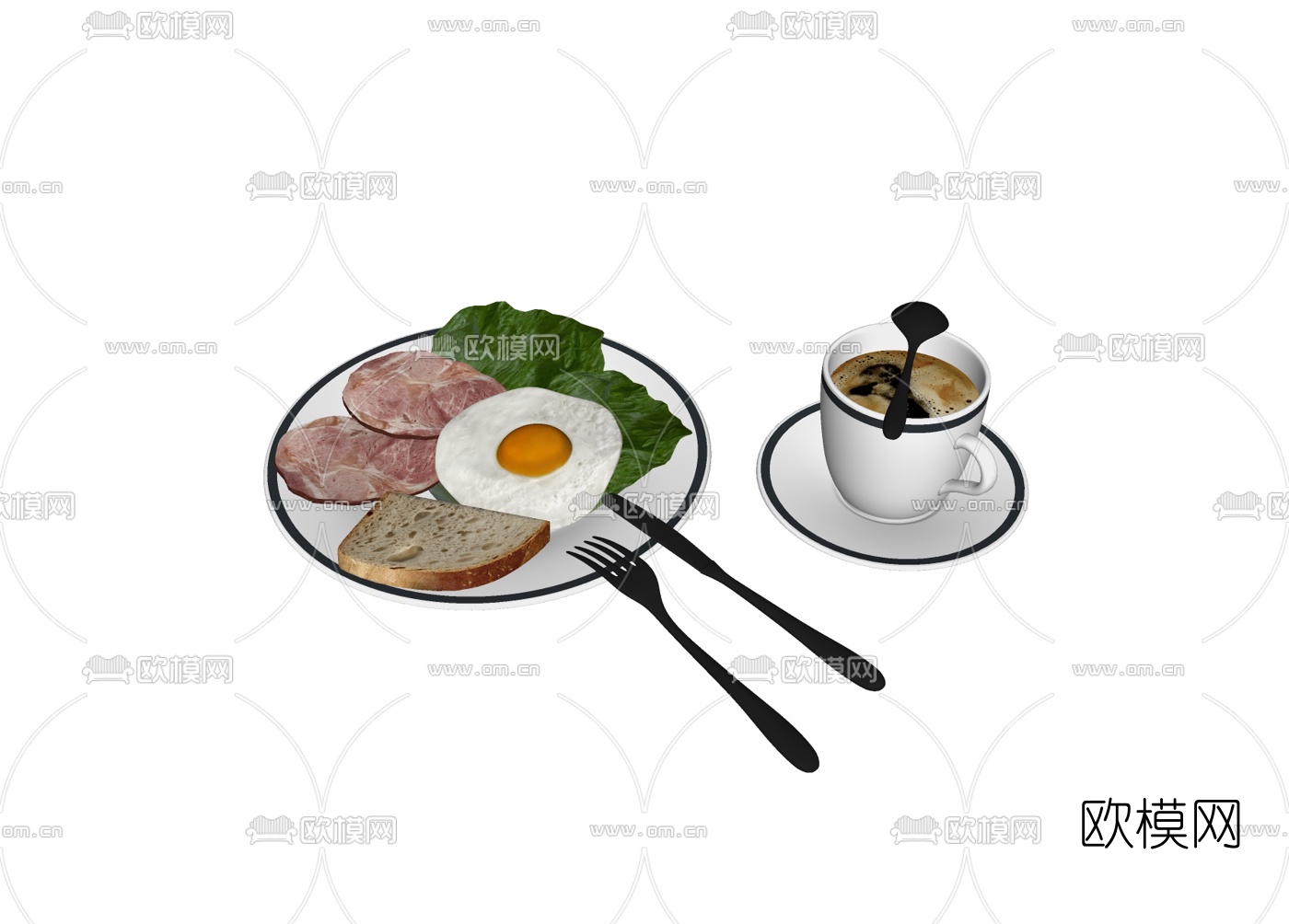 现代食物免费su模型下载