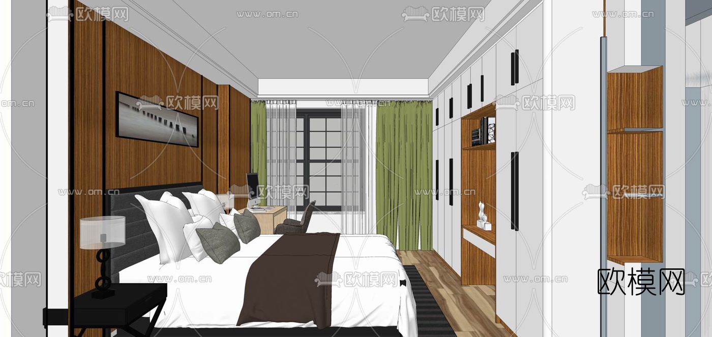 北欧客厅su模型