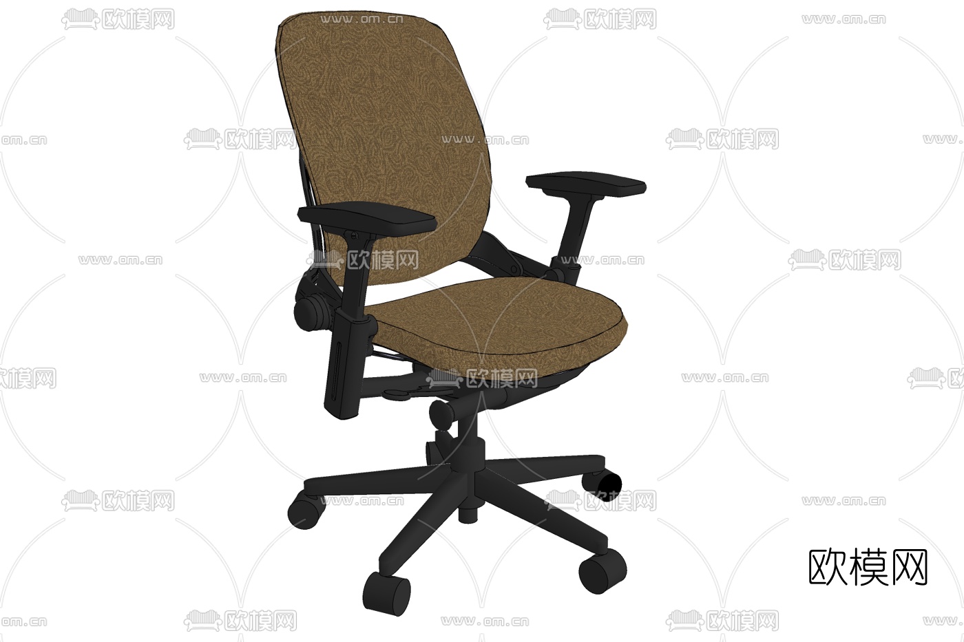 现代布艺办公椅免费su模型下载