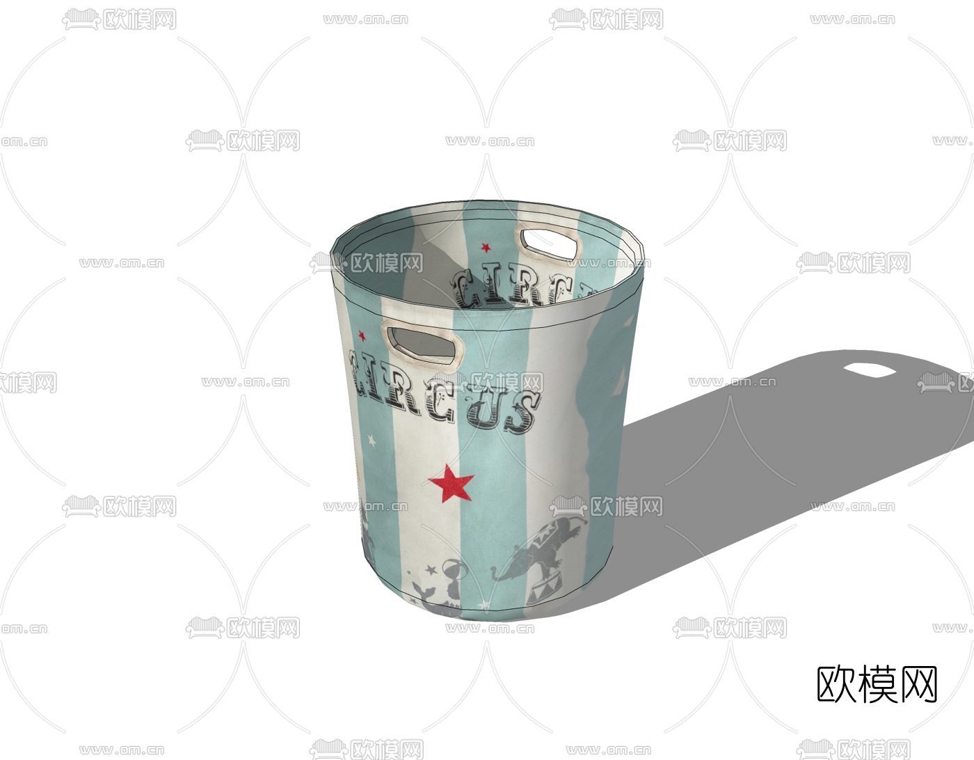 美式垃圾桶免费su模型下载
