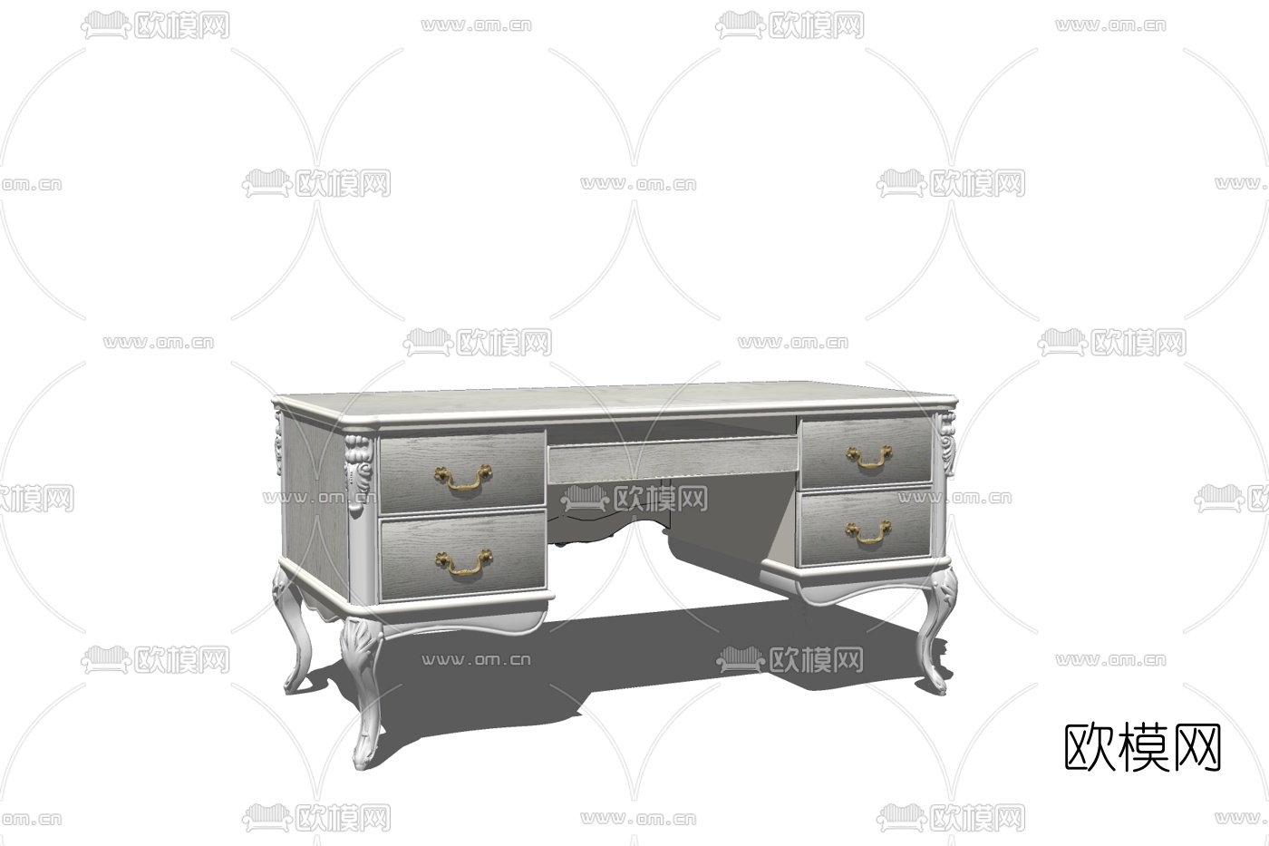 欧式书桌免费su模型下载
