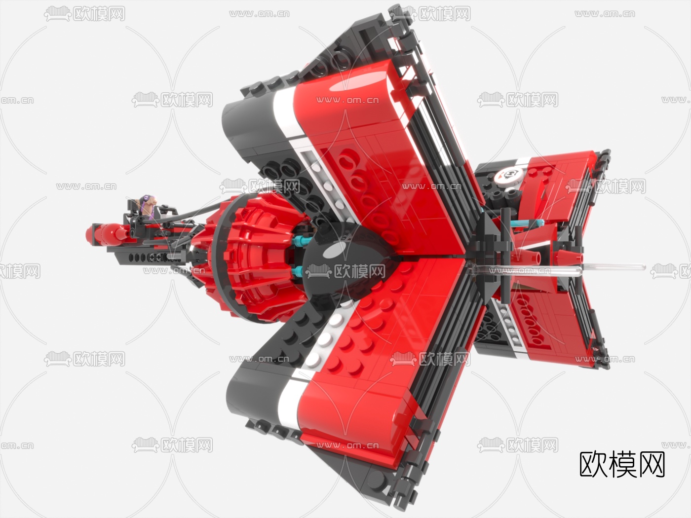 现代宇宙飞船玩具3d模型下载（渲染图3）