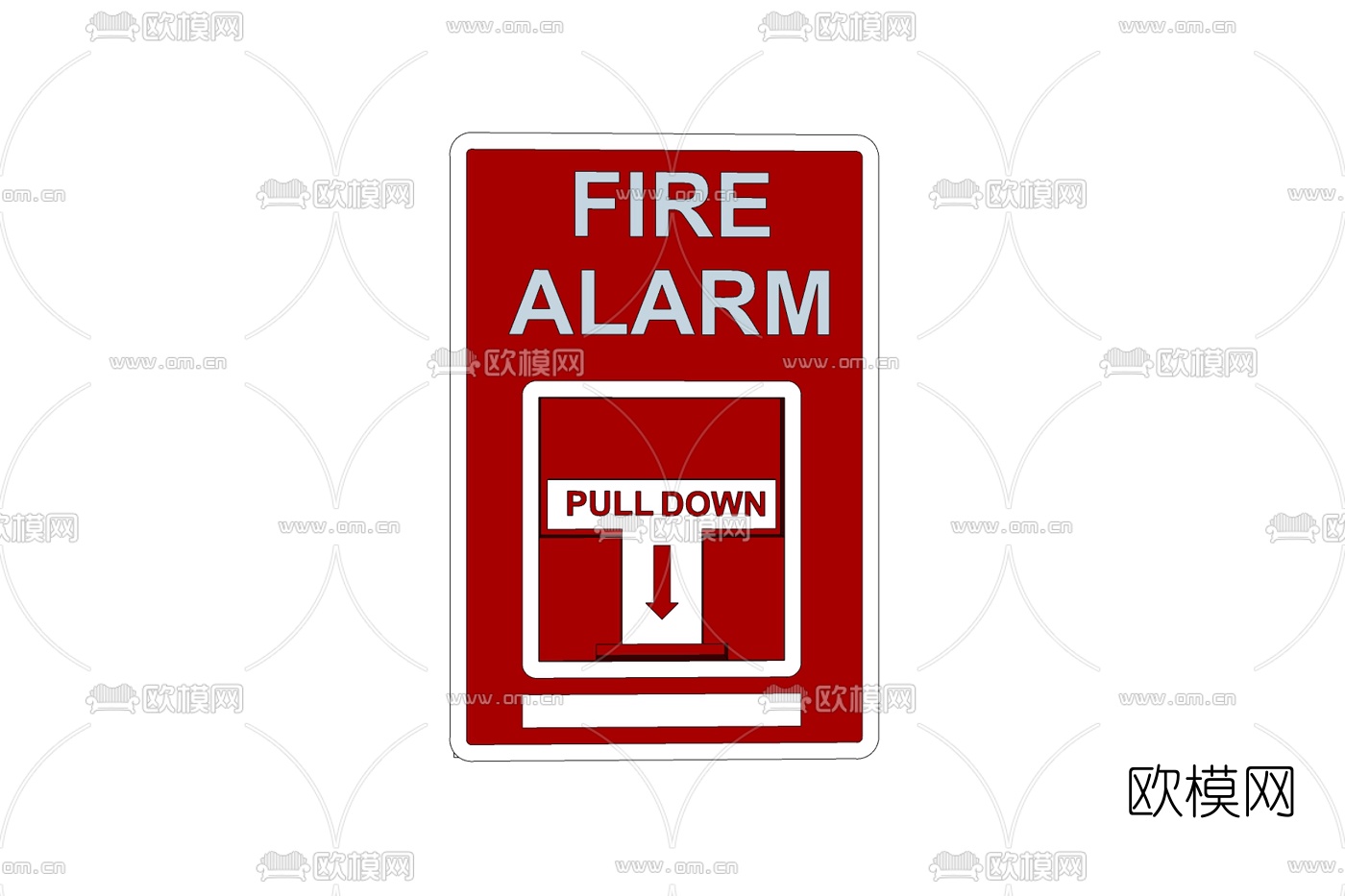 现代火警报警按钮免费su模型下载