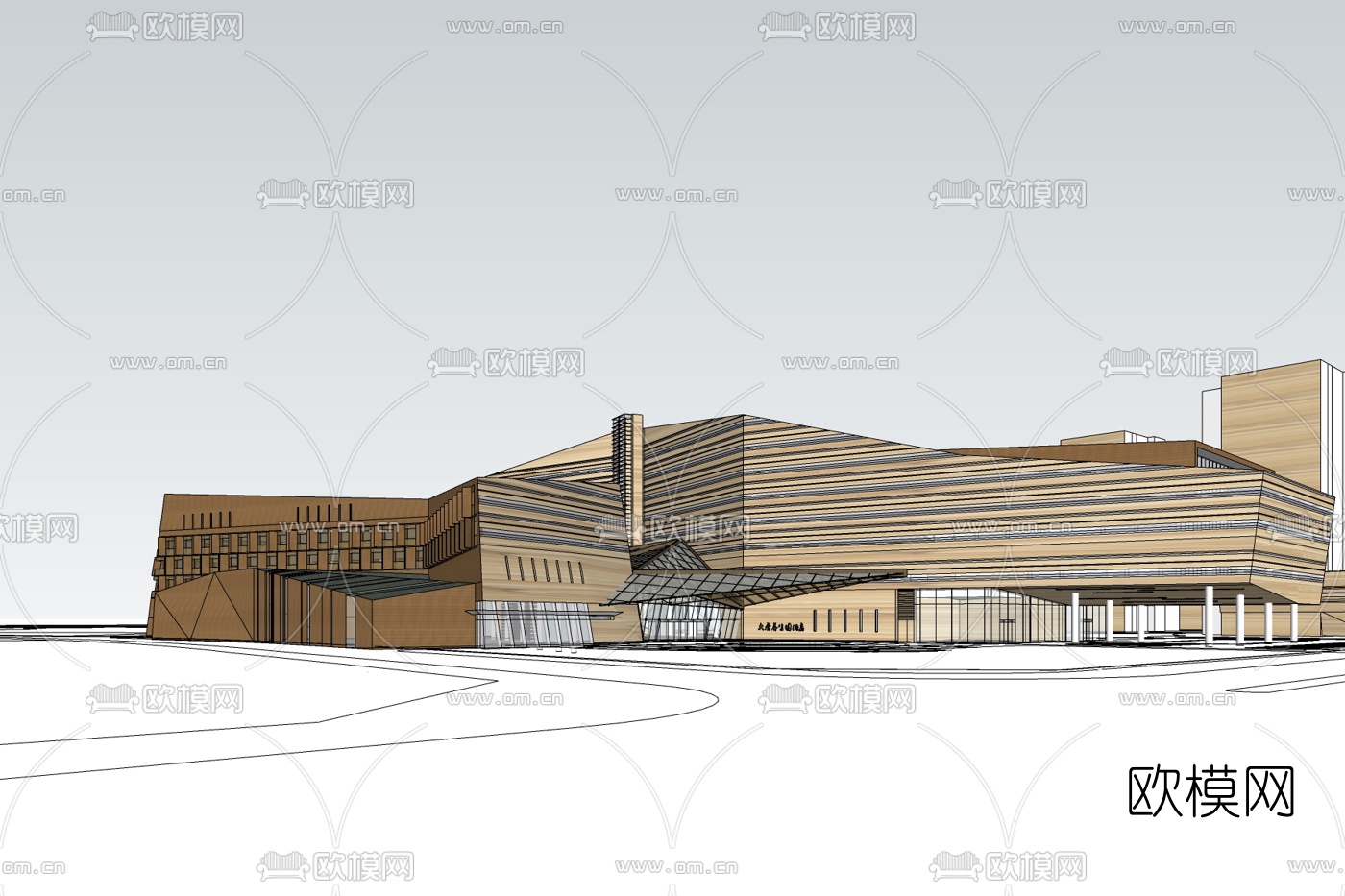 现代博物馆免费su模型下载_ID10401194_sketchup模型下载-欧模网