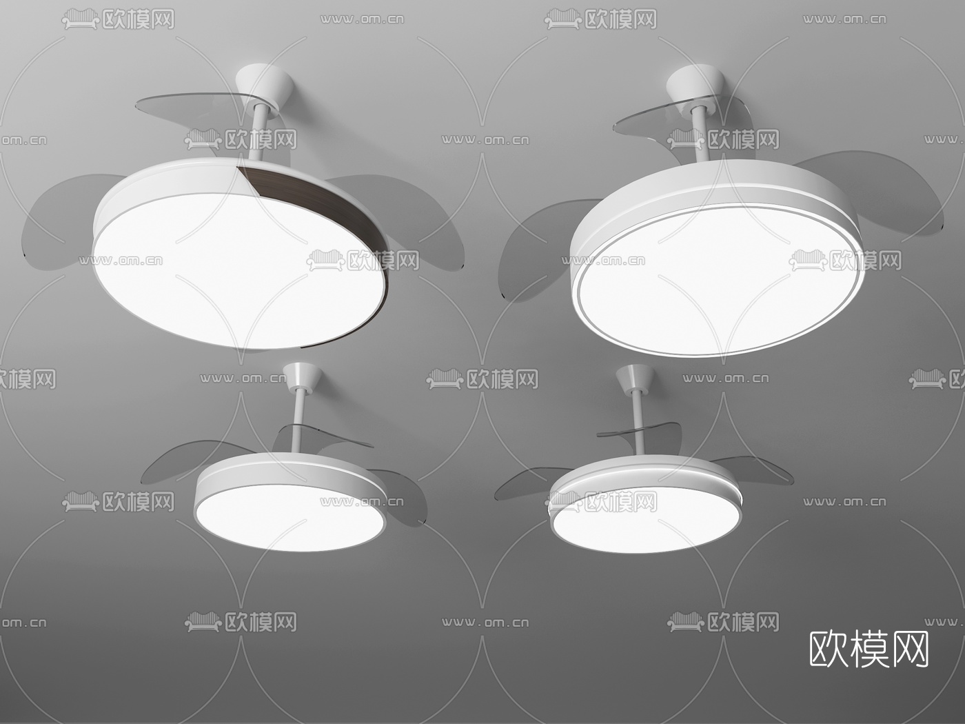 北欧风扇灯吊扇灯3d模型