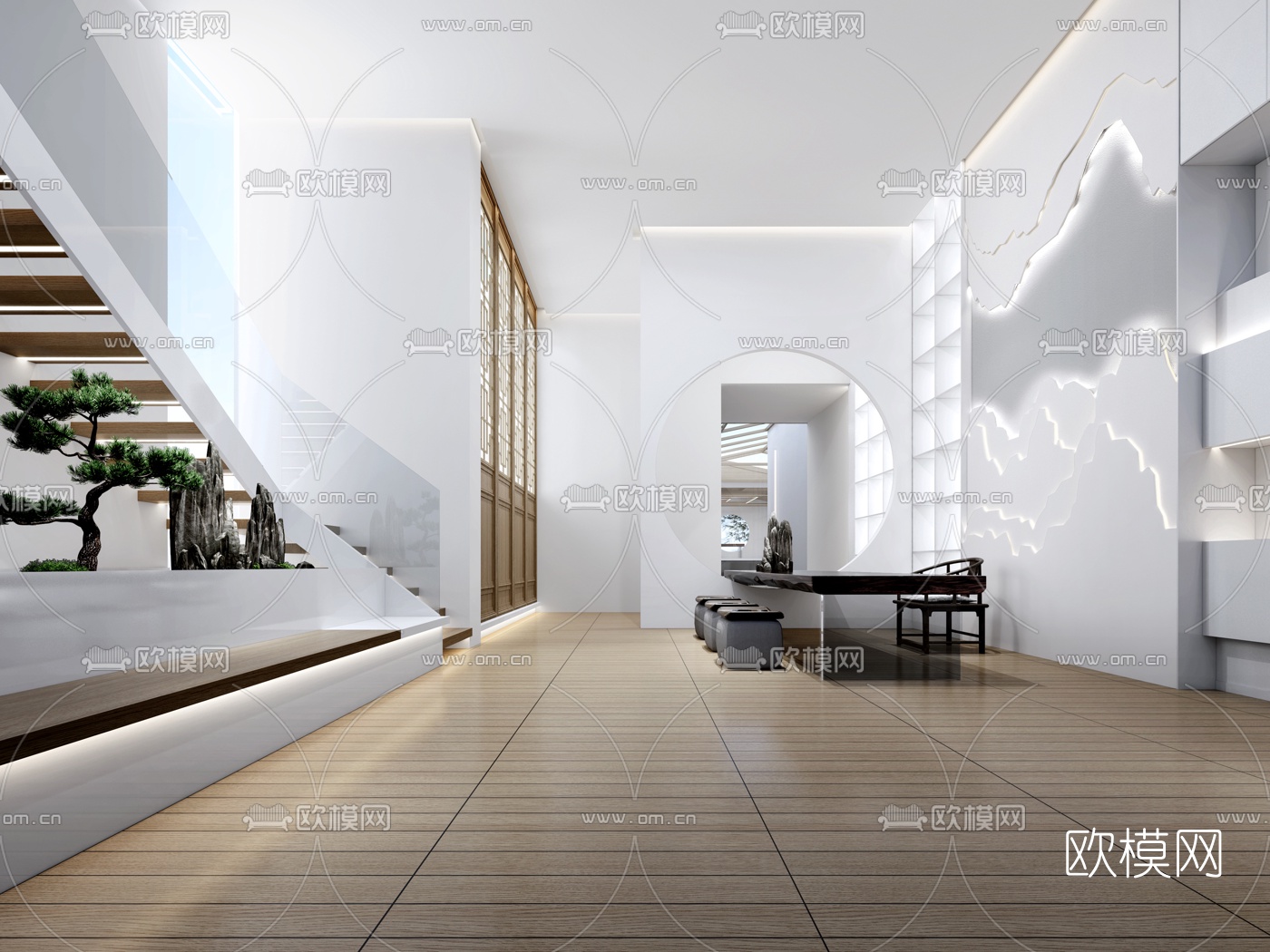 新中式茶会所3d模型