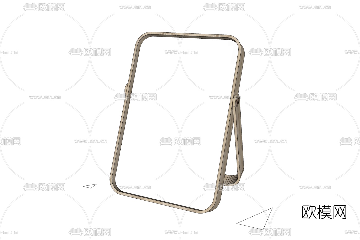 现代方形镜子免费su模型下载