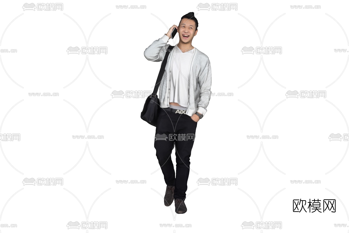 现代站姿男性免费su模型下载