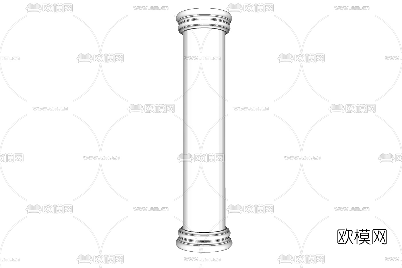 欧式石膏罗马柱免费su模型下载