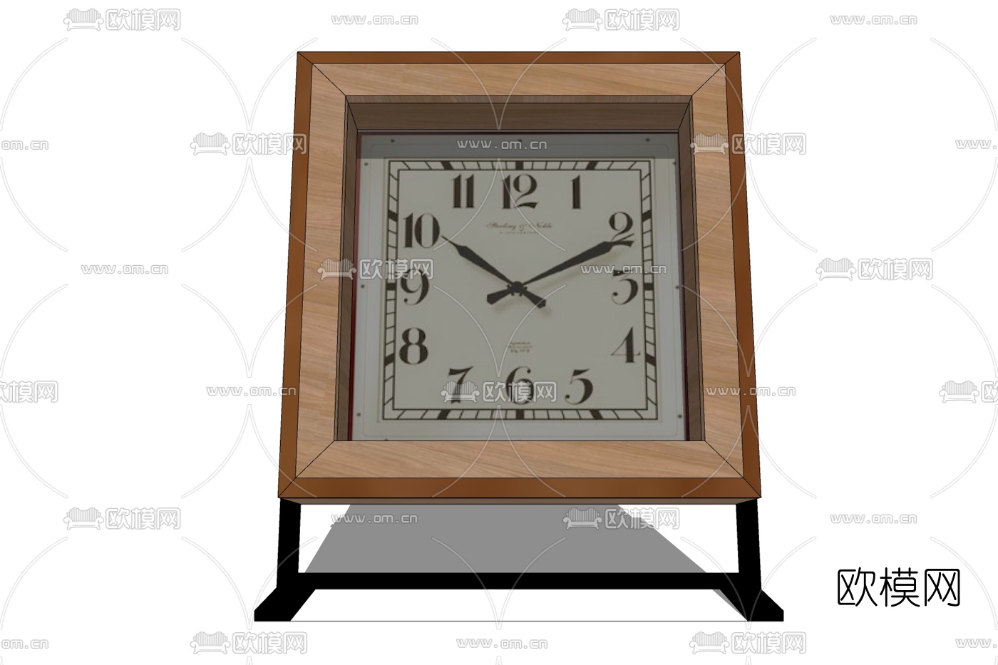 现代实木摆钟免费su模型下载