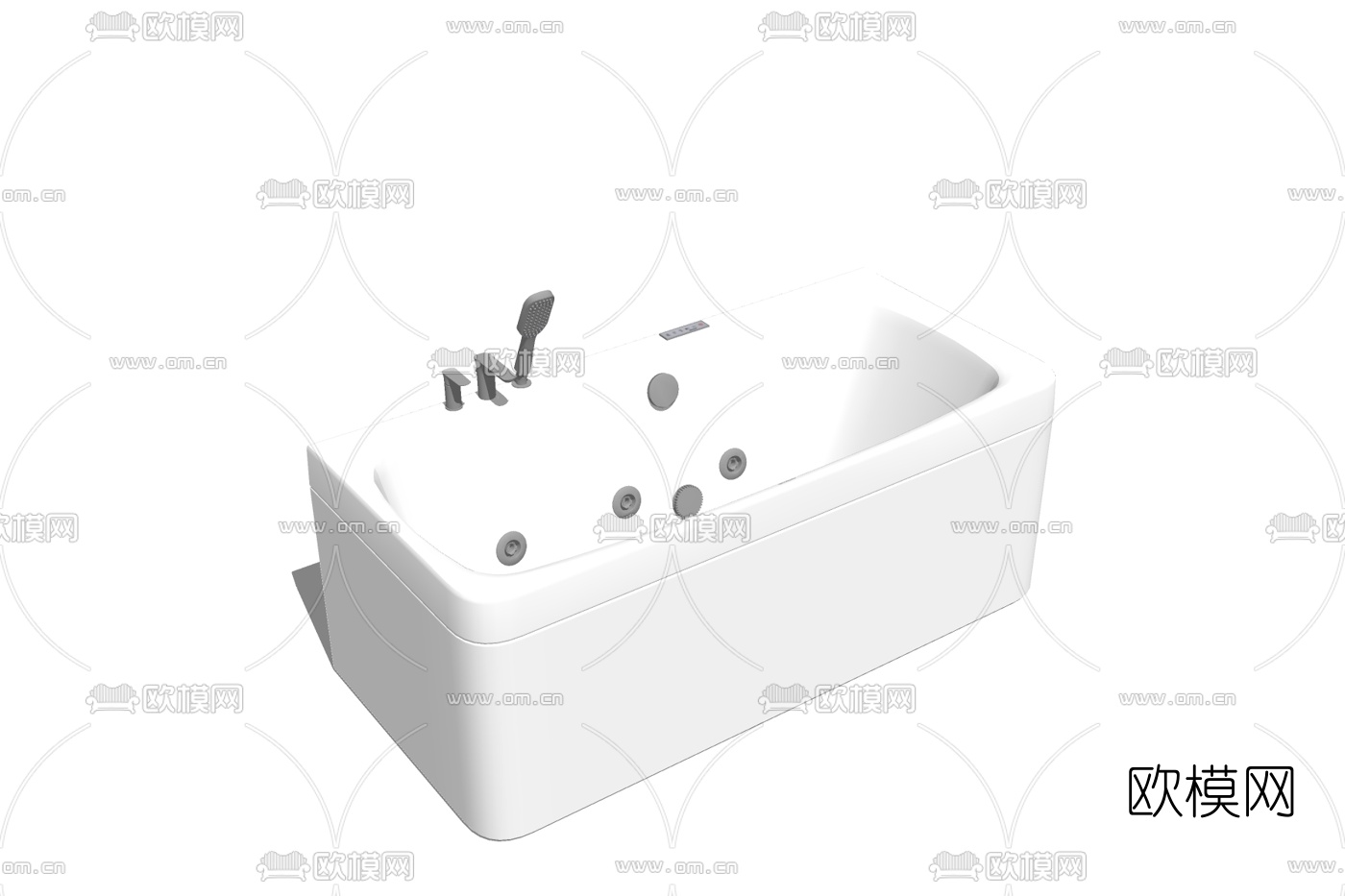 现代浴缸免费su模型下载