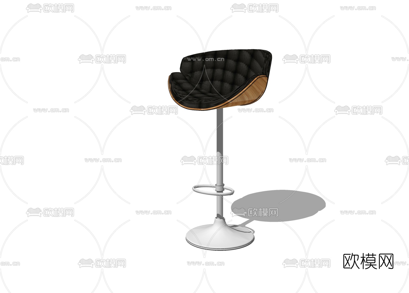 现代吧台椅免费su模型下载