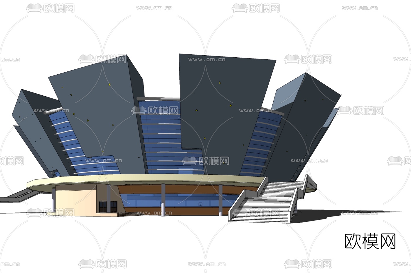 现代体育馆免费su模型下载