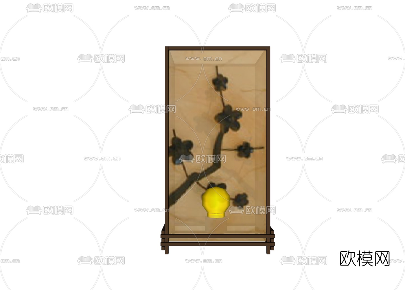 中式落地灯免费su模型下载