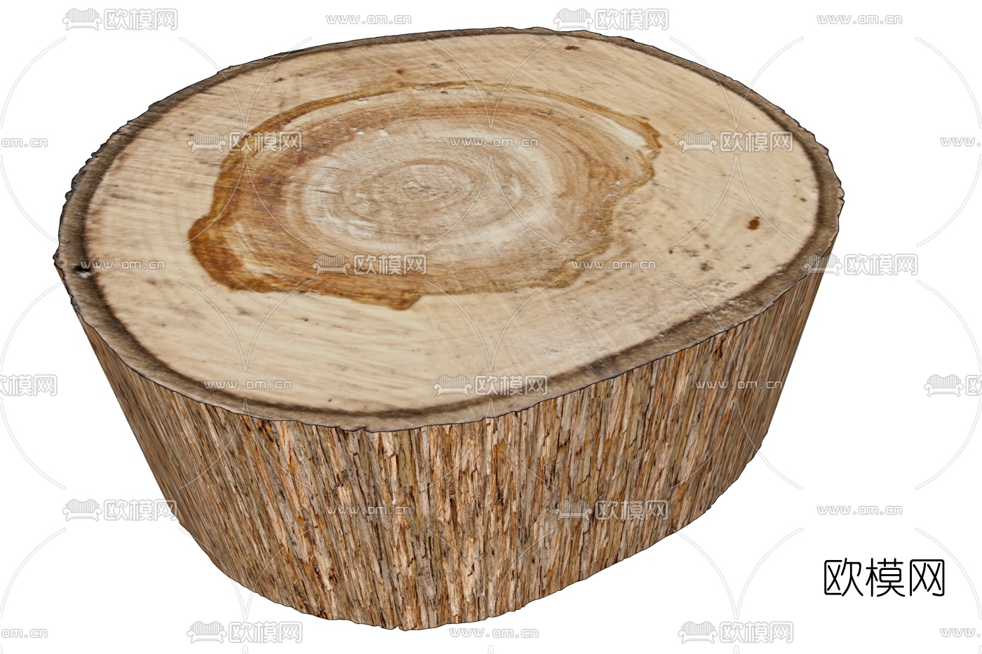 自然风树墩凳子免费su模型下载