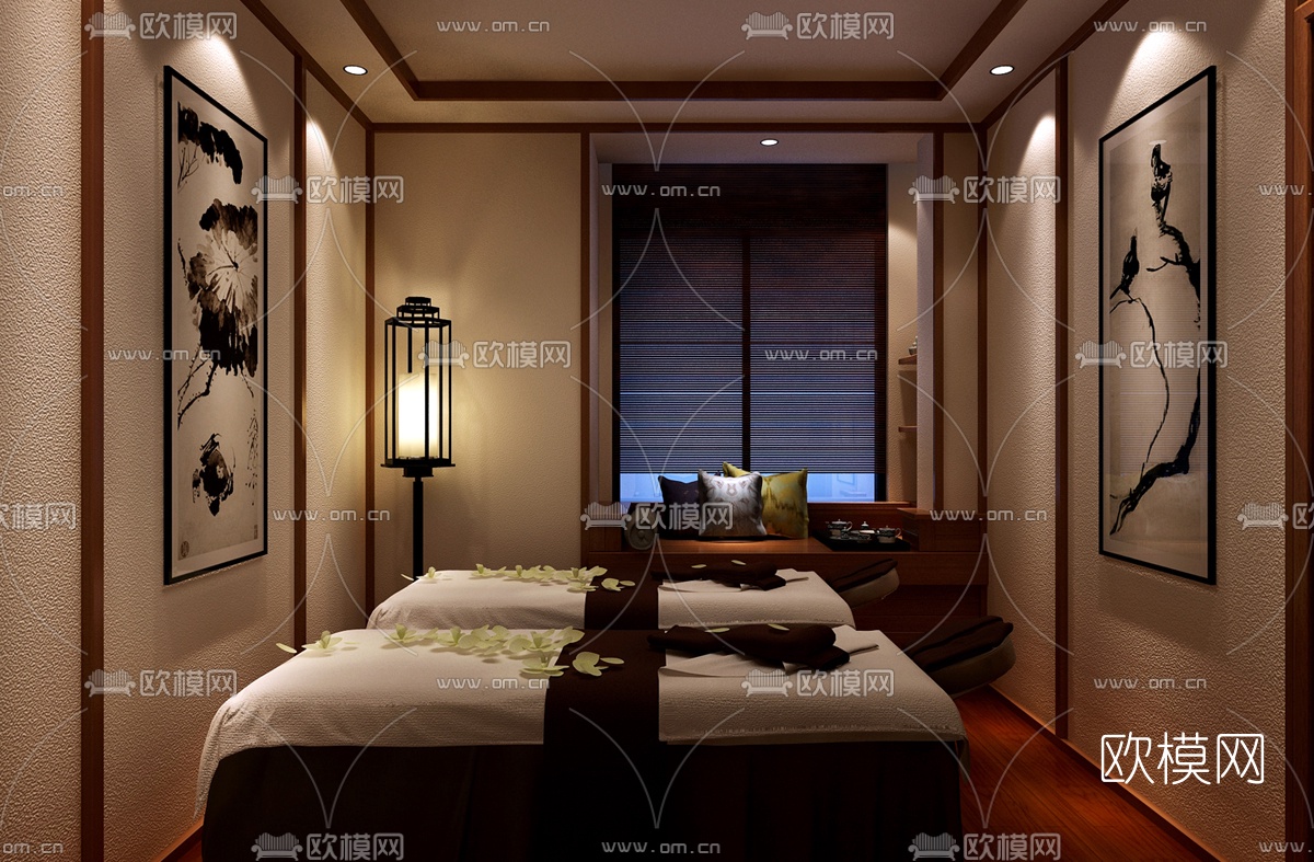 中式养生馆免费3d模型下载（渲染图6）