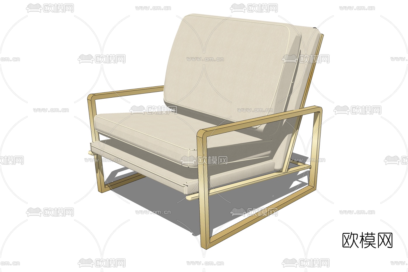 现代休闲沙发免费su模型下载