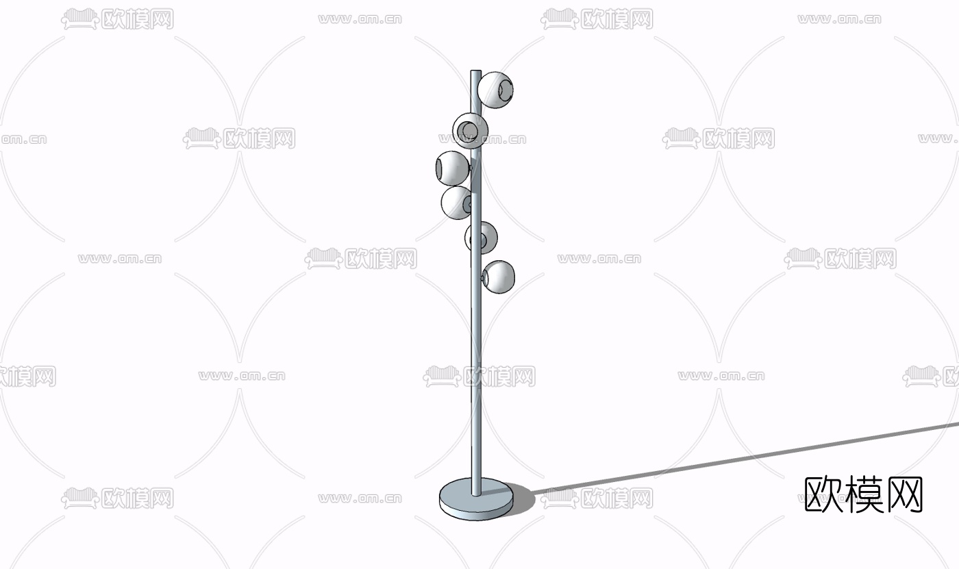 现代路灯免费su模型下载